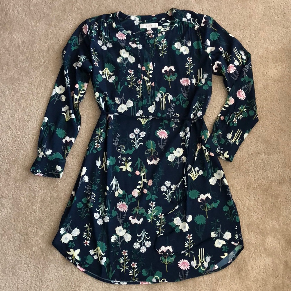 Loft tie waist dress (size M)